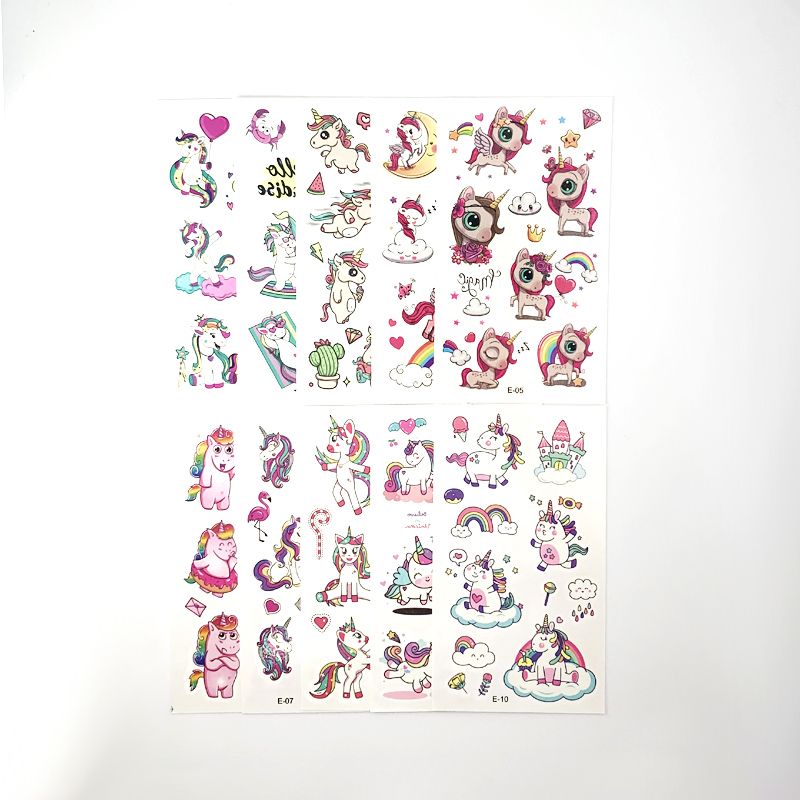 Sticker Sheet Set - 10 Sheets/Set Children Cute Cartoon Unicorn