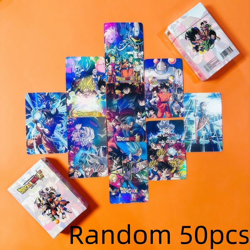 Anime Merchandise Box - 50pcs Dragon Ball holographic cards cartoon