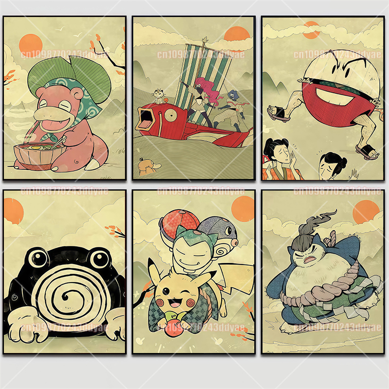 Classic Pokemon Canvas Paintin – обзор и цена Anime Poster Print