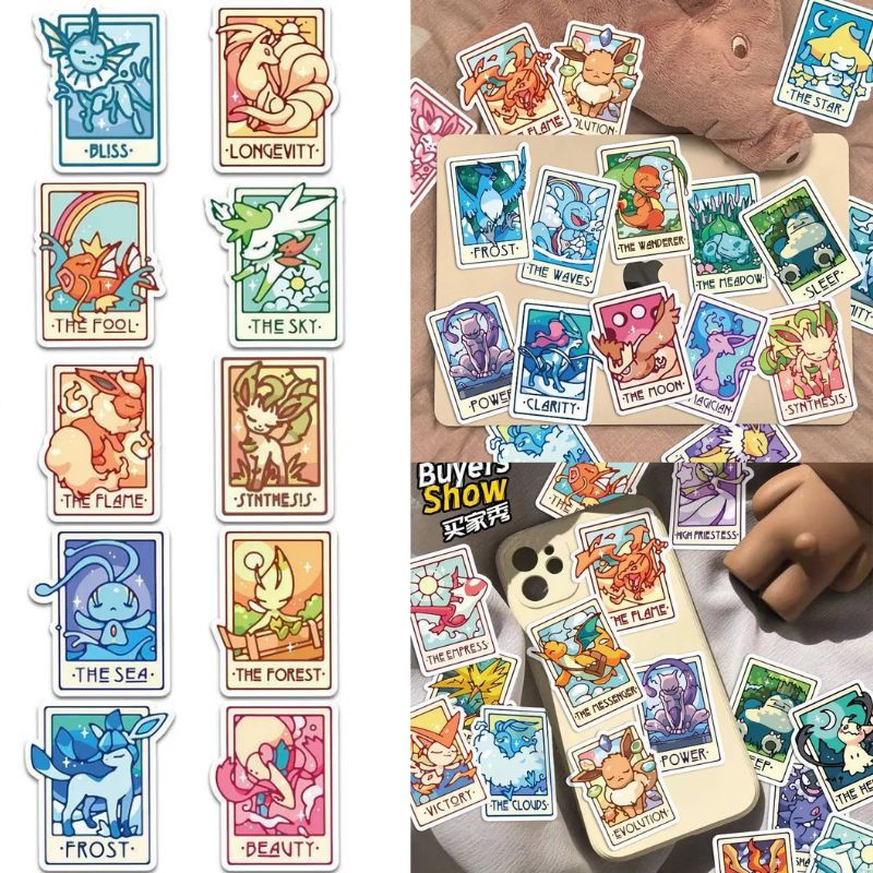 90Pcs/pack Pokemon Eevee Pikac – обзор и цена Sticker Sheet Set