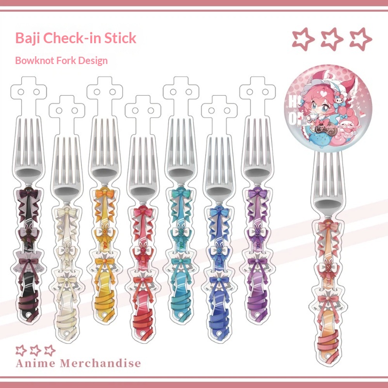 Anime Acrylic Bowknot Fork Sha – обзор и цена Anime Merchandise China