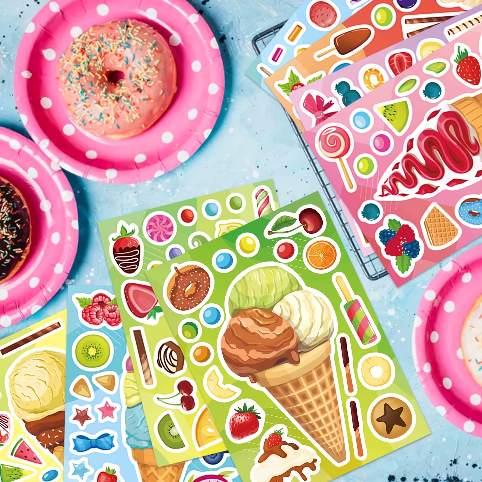 8 Sheets Ice Cream Stickers, C – обзор и цена Sticker Sheet Set