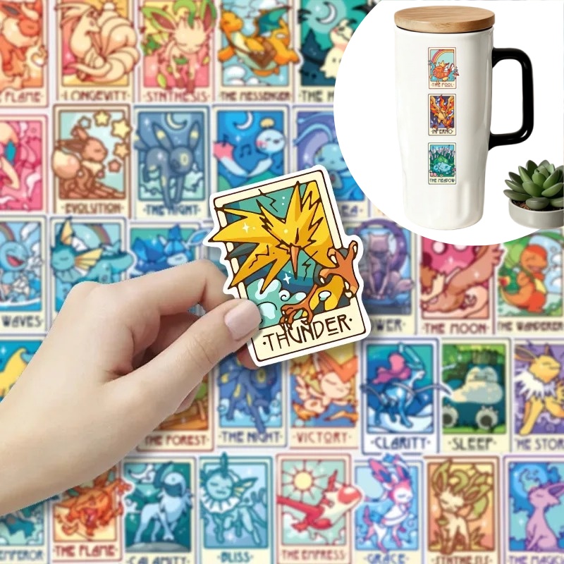 90Pcs/pack Pokemon Eevee Pikac – обзор и цена Sticker Sheet Set
