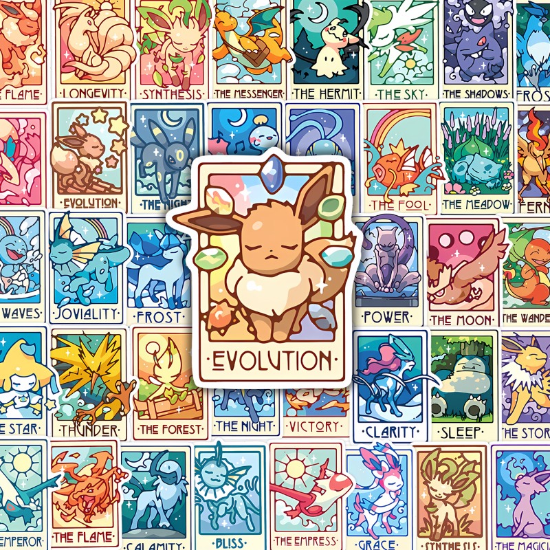 90Pcs/pack Pokemon Eevee Pikac – обзор и цена Sticker Sheet Set