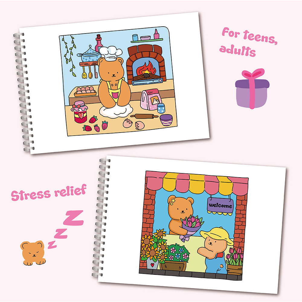 Adorable Bear Coloring Book Se – обзор и цена Sticker Sheet Set