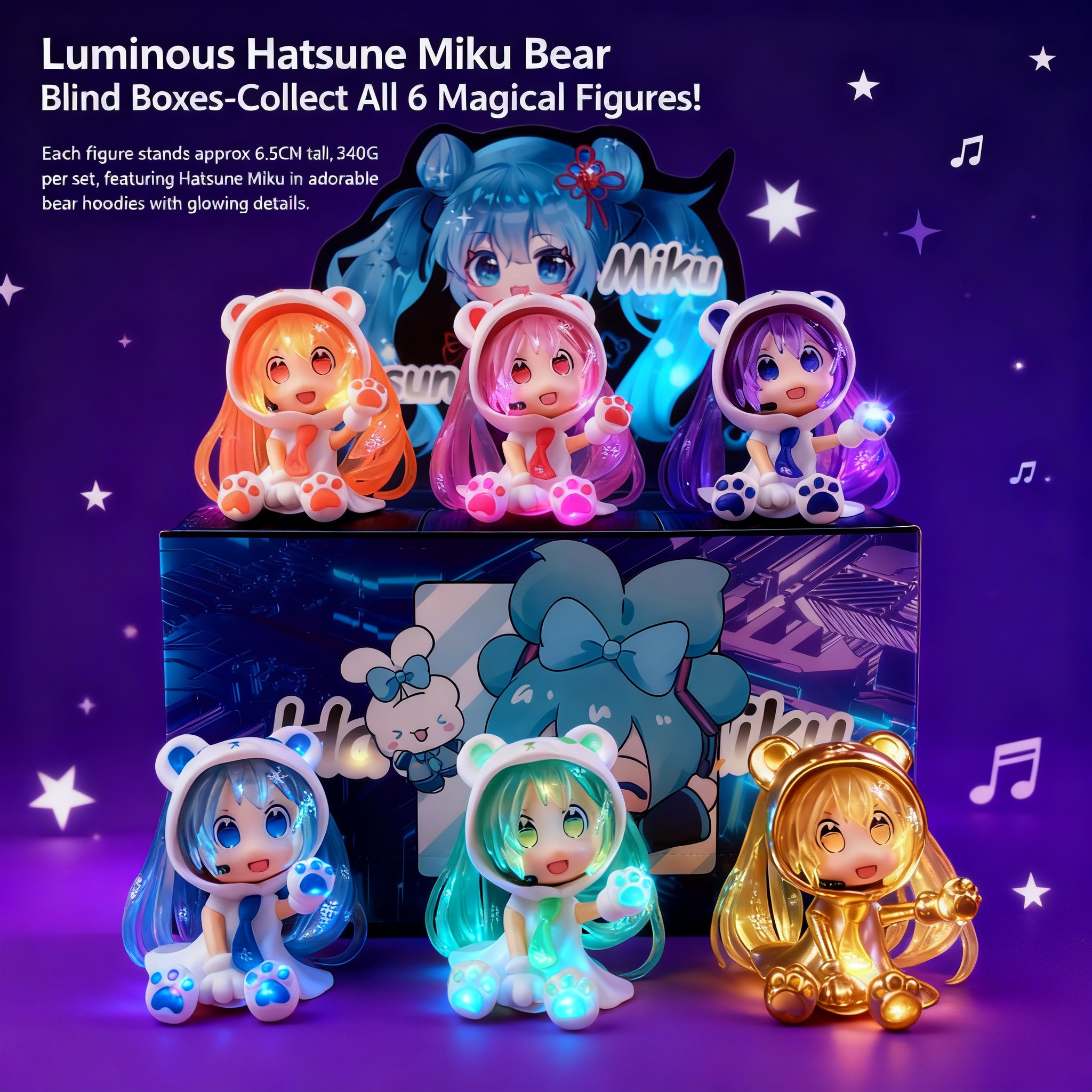 Glow in the Dark Hatsune Miku  – обзор и цена Anime Merchandise Box