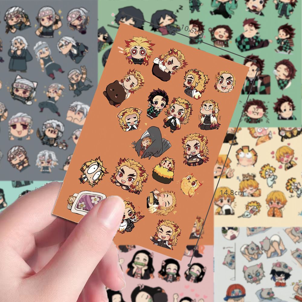 24pcs Chibi Demon Slayer scree – обзор и цена Sticker Sheet Set