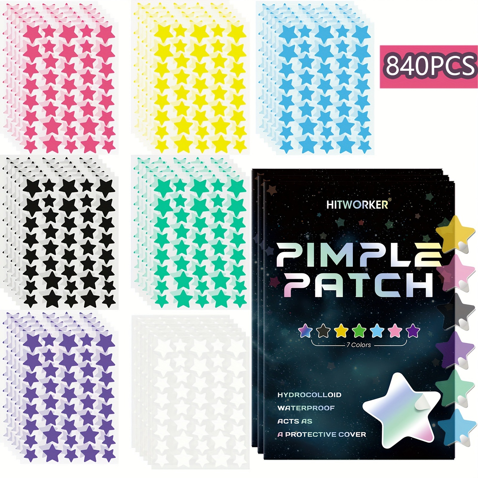 840 Patches / Pack 7 Color Sta – обзор и цена Sticker Sheet Set