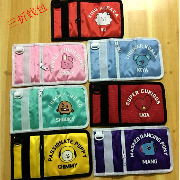 BT21 cartoon cute short wallet – обзор и цена Cute Anime Merchandise