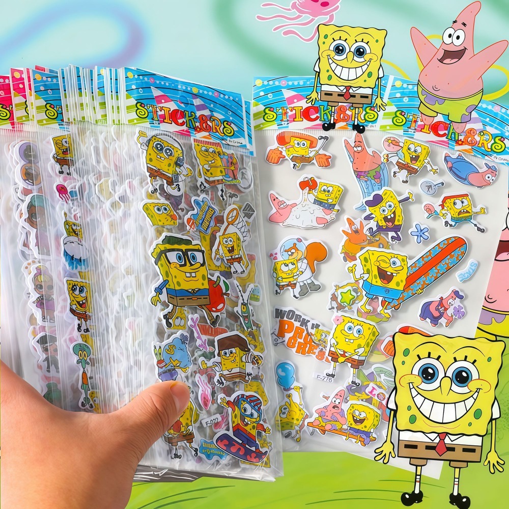 12-Pack SpongeBob 3D Stickers  – обзор и цена Sticker Sheet Set