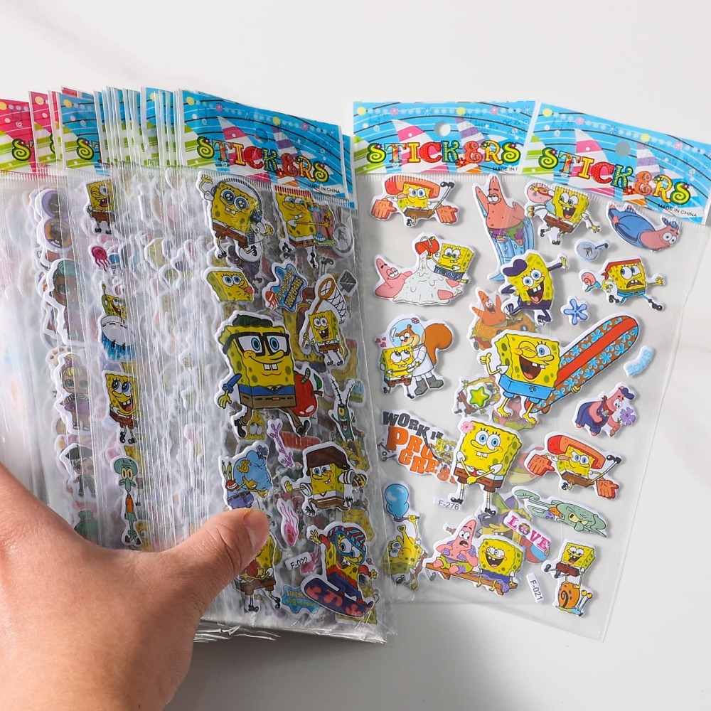12-Pack SpongeBob 3D Stickers  – обзор и цена Sticker Sheet Set