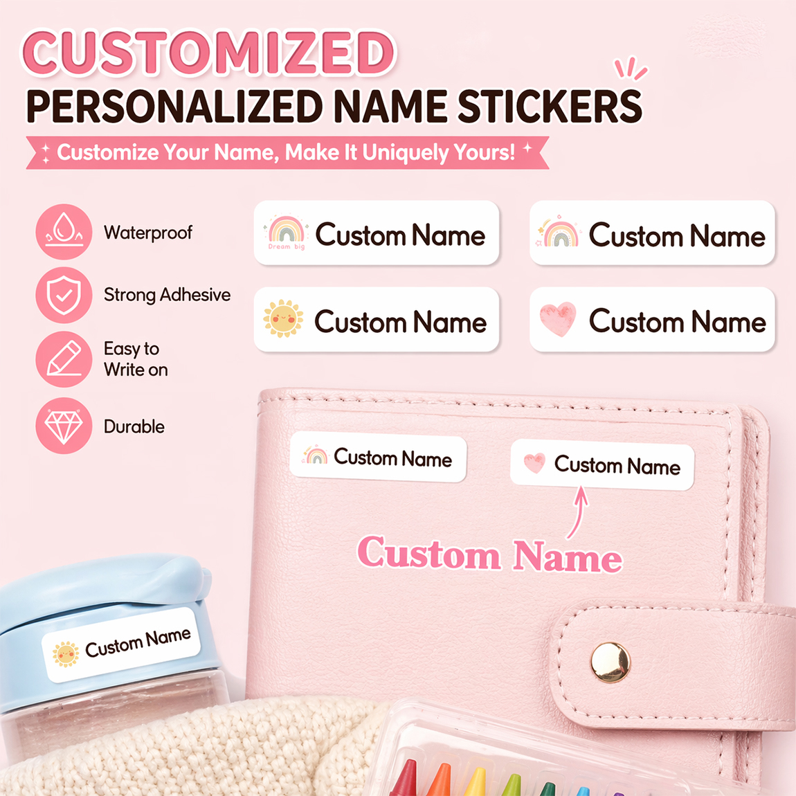 1 Sheet 54Pcs Personalized Nam – обзор и цена Sticker Sheet Set