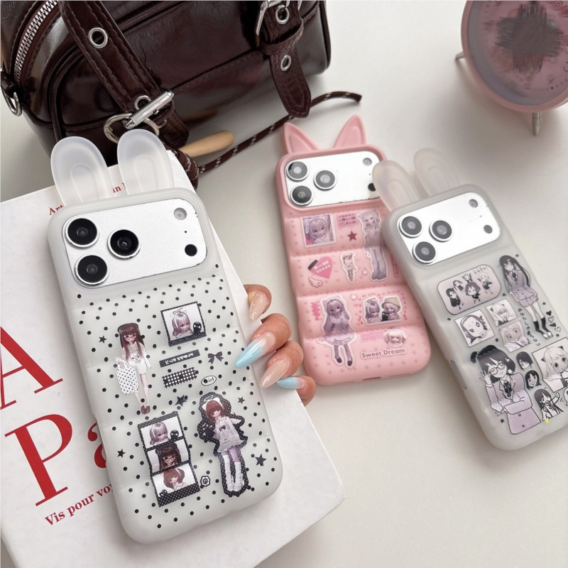 Japanese Y2K Cute Bunny Ear Ph – обзор и цена Phone Case Anime
