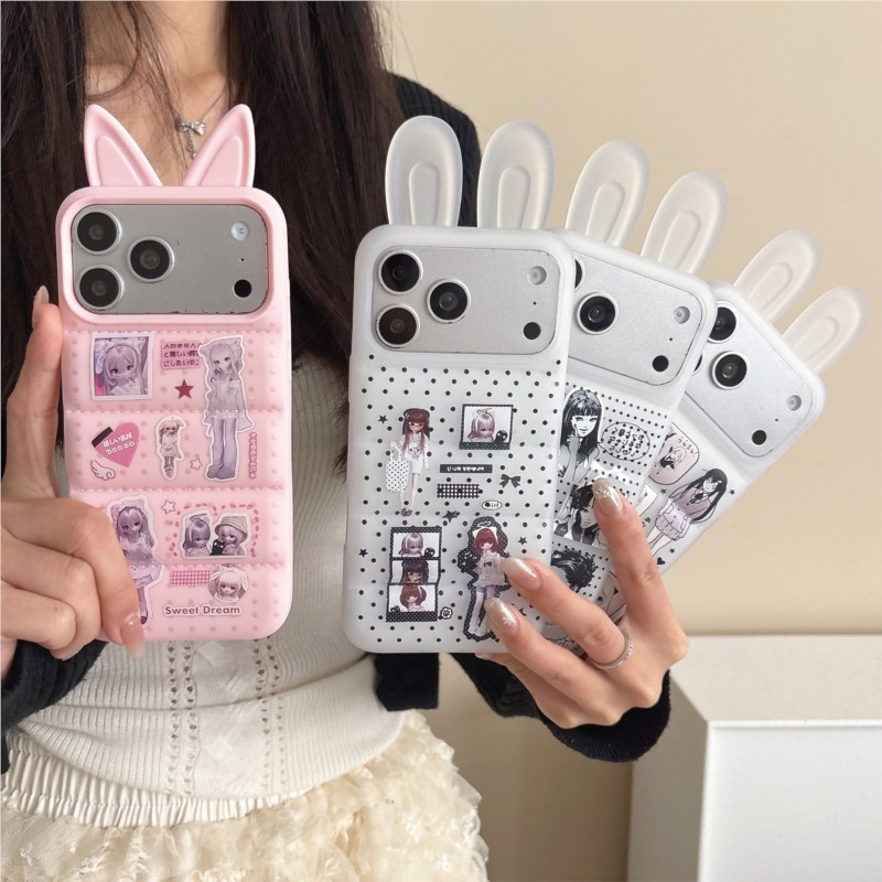 Japanese Y2K Cute Bunny Ear Ph – обзор и цена Phone Case Anime